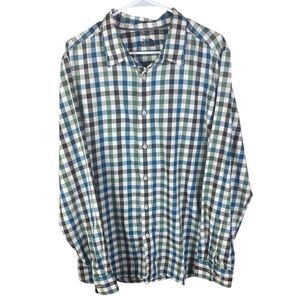The North Face Mens Mulitcolor Plaid Long Sleeve Button-Down Shirt Size XL